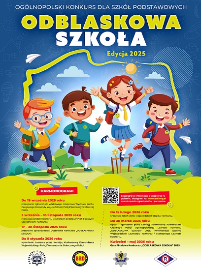 Plakat przedstawiający dzieci biegnące do szkoły.jpg