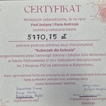 Certyfikat  z informacją o zebranej kwocie na rehabilitację.jpg