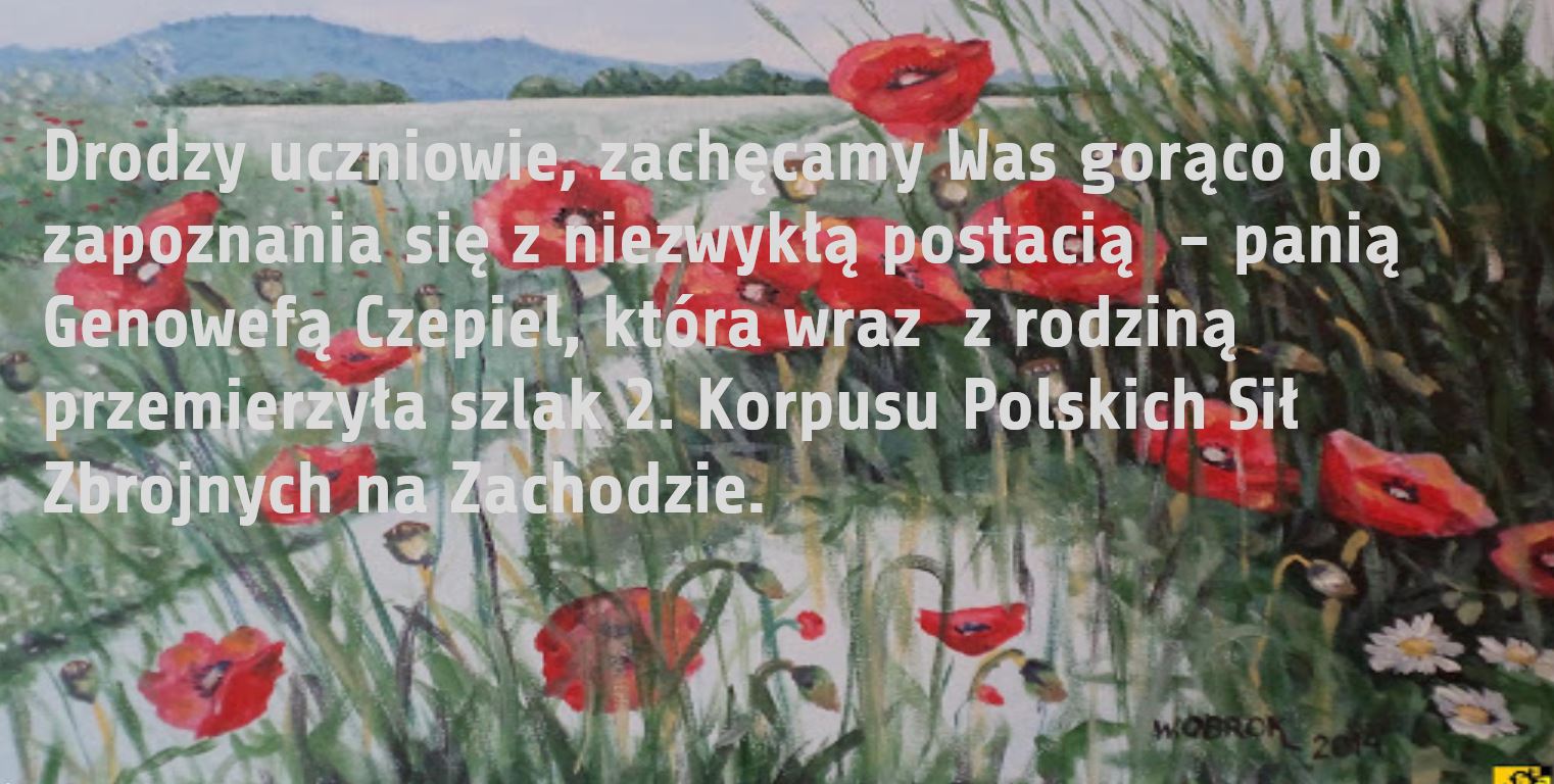 Obraz z makami i napisem