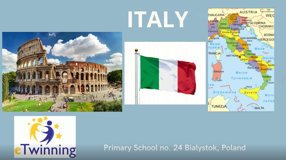 Na niebieskim tle jest napis Italy oraz symbole flaga_ mapa_ logo.PNG