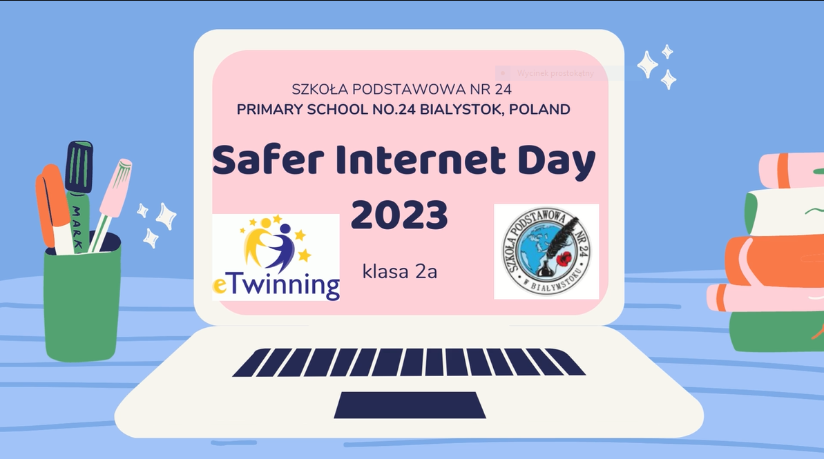 plakat przedstawiający rysunek laptopa  znapisem Safer Internet Day 2023.PNG