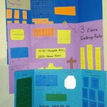 Zdjęcie przedstawia lapbooki stworzone przez uczniów klas 6.