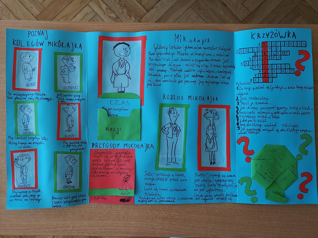 niebieski lapbook z grafiką o  Mikołajku.jpg