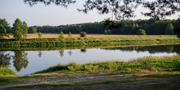 Krajobraz przyrody nad rzeką